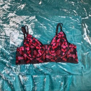 Torrid UNLINED LONGLINE UNDERWIRE BRALETTE - LACE And hearts Size 3